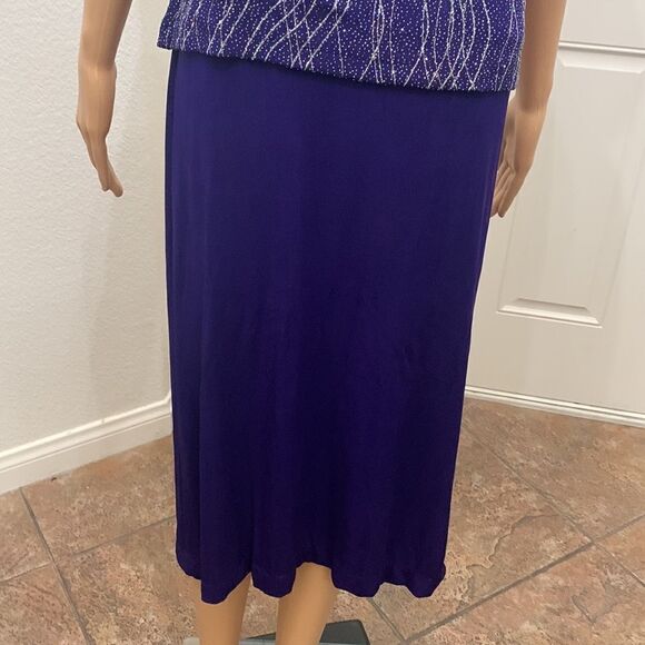 Ronni Nicole By Ouida Sexy Purple Silver Cowl Neck Cocktail Evening Party Dress - Picture 4 of 9